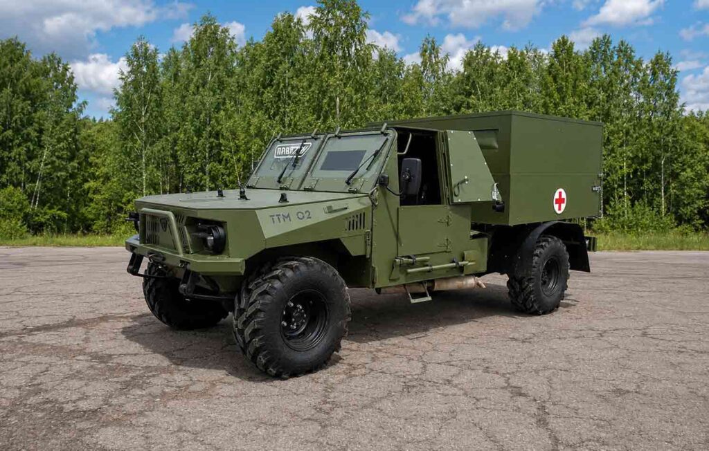 КОМПЛЕКТ ПАНЕЛЕЙ «ПОКРОВ-П 130» И ОДЕЯЛ «ПОКРОВ-О 130» НА ТАКТИЧЕСКИЙ ТРАНСПОРТЕР САНИТАРНЫЙ «ПЛАСТУН-ТТ-СТ»