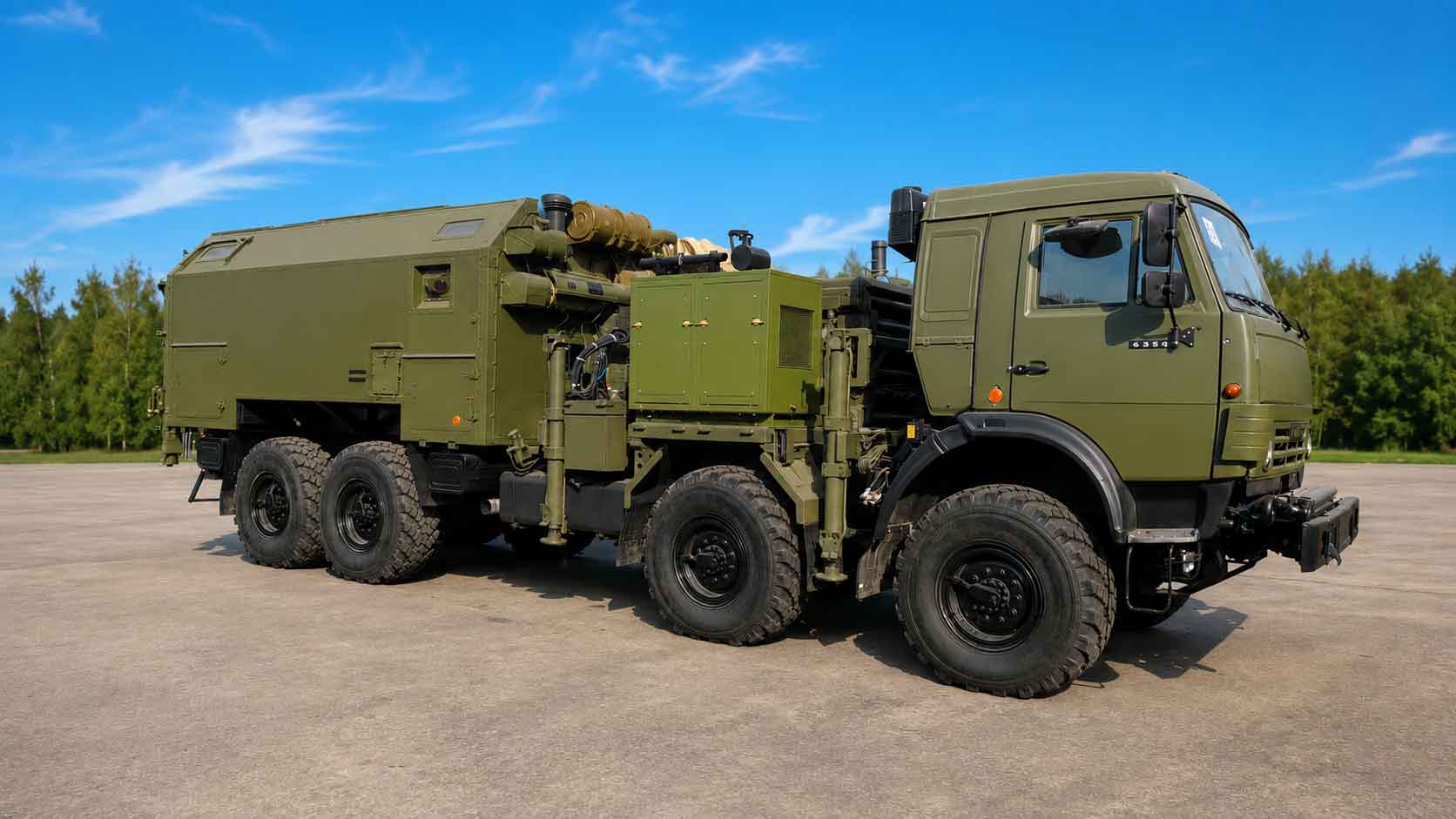 КАМАЗ-6350 до бронирования одеялами ПОКРОВ-О 130